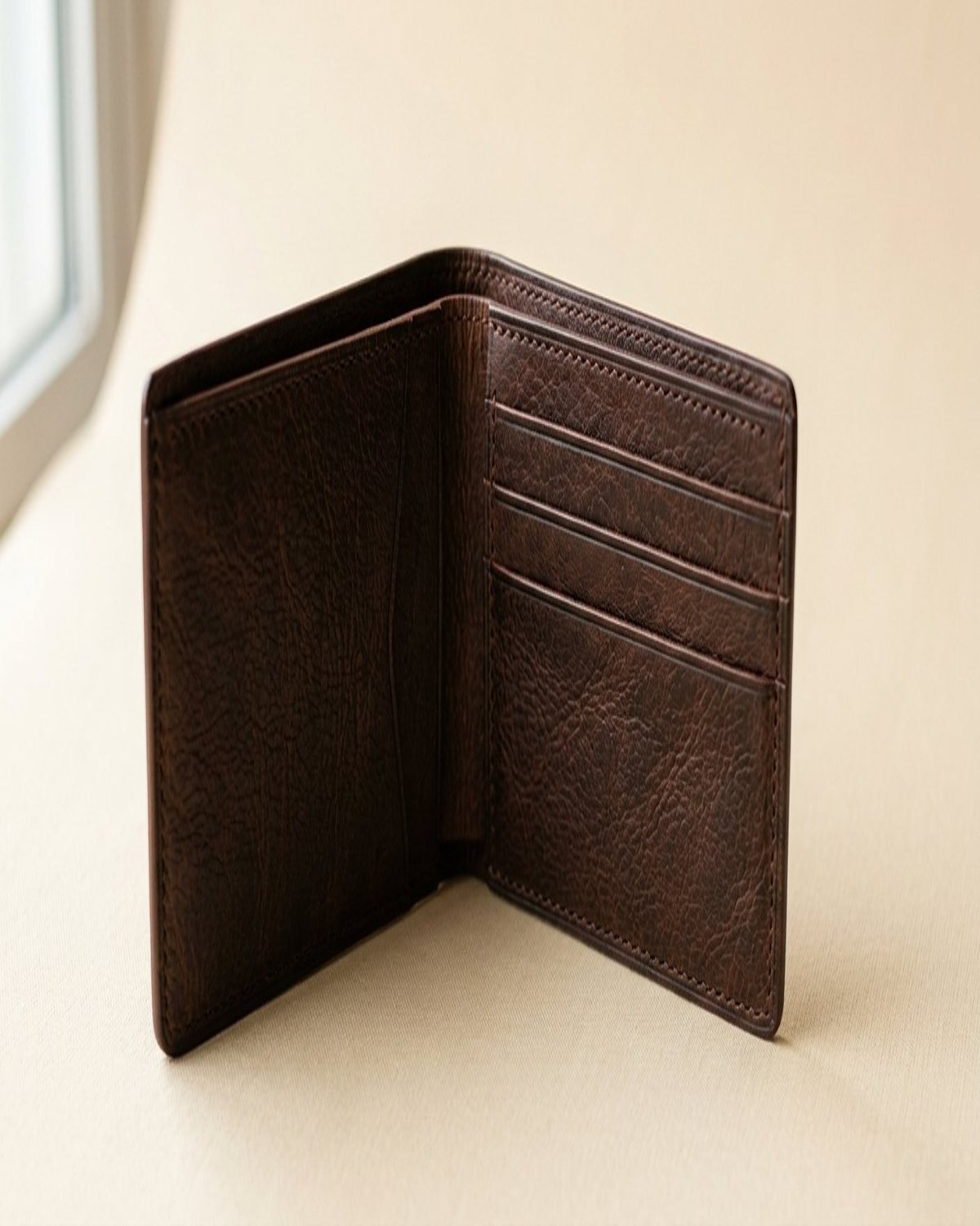 Torino Bifold Erkek Cüzdan — Yumuşak deri, geniş iç hacim ve klasik bifold kesim.